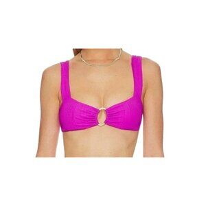 LSpace Womens Willow Top Medium Ribbed Magenta Pink